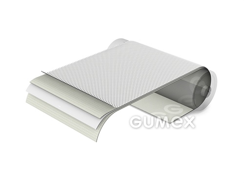PVC Förderband 2M8 U0-V5 PN W, 2-lagig, 2,2mm, Breite 500mm, FDA, -10°C/+60°C, weiß, 